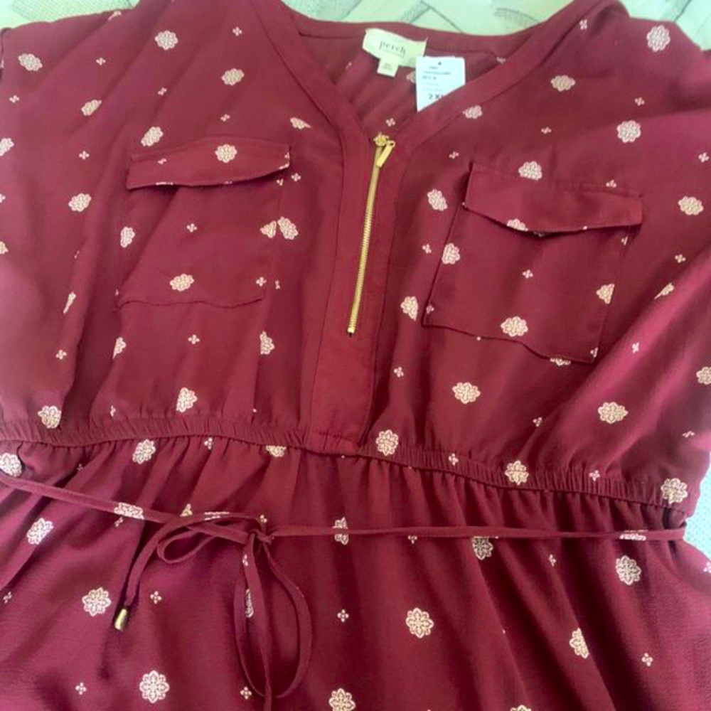 Burgundy dress